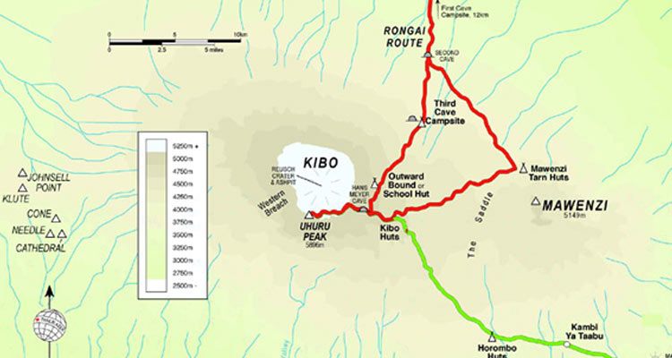 Rongai Route Map – Kilimanjaro’s Quiet Northern Approach